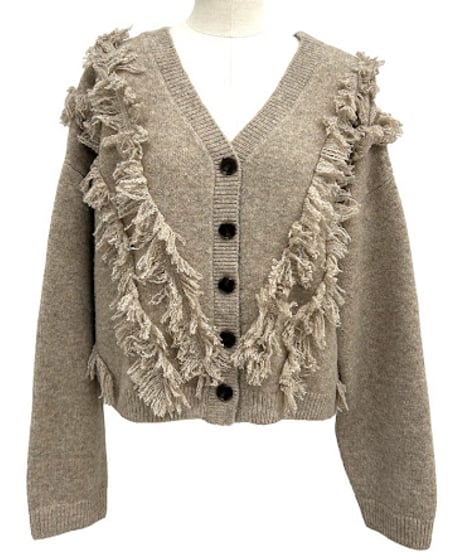 【ayane '26 winter collection】876834 フリンジニットカーディガン