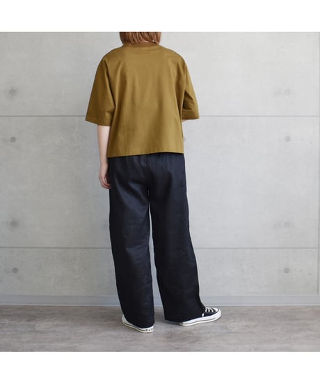 【AUG】 862313 クールタッチ天竺 6分袖クロップド Tee｜接触冷感