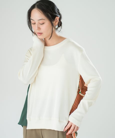 【Lallia Mu】 バックスカーフリブニットソー 2711544／2月上旬～2月中旬発送予定