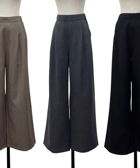【siro de la bonte | '27 Spring Collection】 stretch twill tuck straight pants R713302