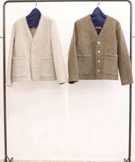 【LE MÉLANGE '26 winter collection】8653801 RE; NEWOOL 1/10 NEP TWEED