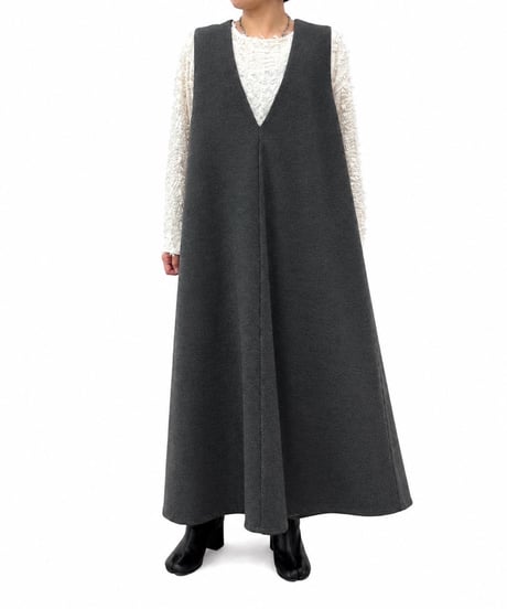 【siro de la bonte 26AW】R653311 light melton jumper skirt