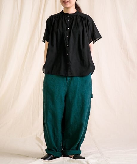 [Brocante / ブロカント]  36-0322X インドボイル フロンセシャツ