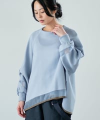 【Lallia Mu】 シアースリーブフレアプルオーバー 2711542／2月上旬～2月中旬発送予定
