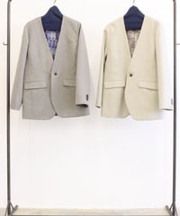 【LE MELANGE| '27 Spring Collection】SLUB MELANGE TWILL ノーカラージャケット 8713803／２月上旬から２月下旬発送予定