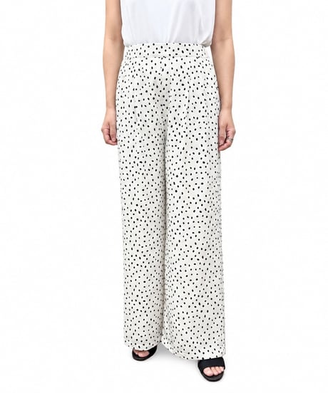 【siro de la bonte | '27 Spring Collection】dalmatian crepe tuck straight pants R713317