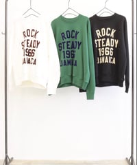 【LE MELANGE | '27 Spring Collection】10oz 30/7 FRENCH TERRYフロッキープリントトレーナー　 8711002／１月下旬から２月中旬発送予定