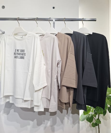 全国送料185円【siro de la bonte】R643208 message Tshirt（ｸﾞﾘｯﾀｰ）30/-highgage cotton