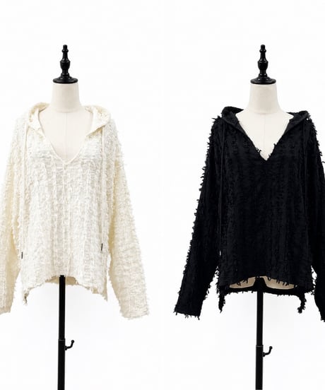 【siro de la bonte | '27 Spring Collection】 fringe Jacquard foody pullover R713209
