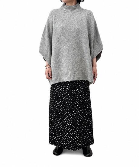 【siro de la bonte 26AW】R653107 whip yarn bottleneck poncho vest