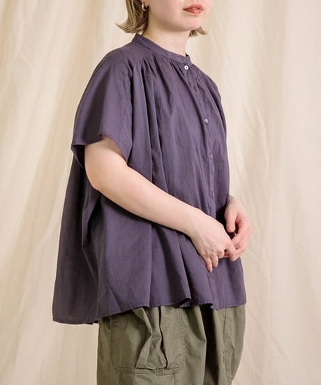 [Brocante / ブロカント]  36-0322X インドボイル フロンセシャツ
