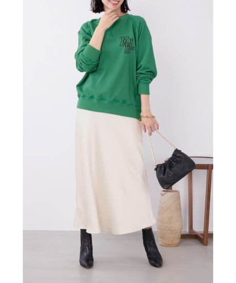 【MICA&DEAL】 0126309089 "MDL"フロッキーロゴプリントスウェット