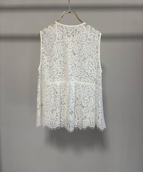 【MARGAUX VINTAGE | '27 Spring Collection】 総レースノースリーブベスト   BL 27024／3月上旬から4月上旬発送予定
