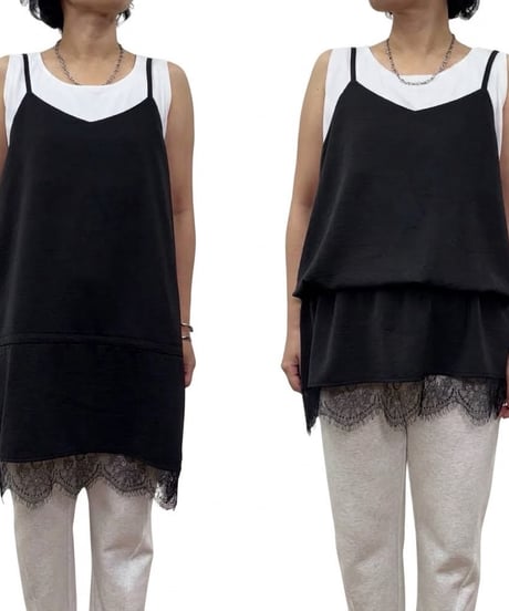 【siro de la bonte | '27 Spring Collection】hightwist smooth 4way lace docking camisole R713218