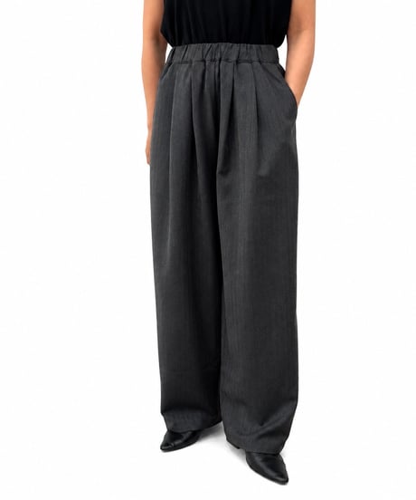 【siro de la bonte 26AW】R653307 herringbone tuck easy pants