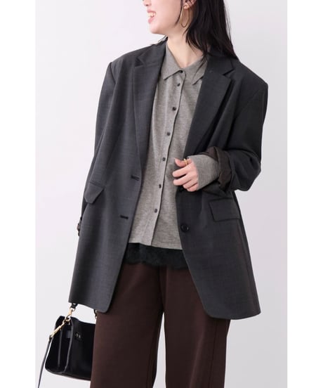 【MICA&DEAL】 0126305100 多機能素材-ビッグテーラードジャケット