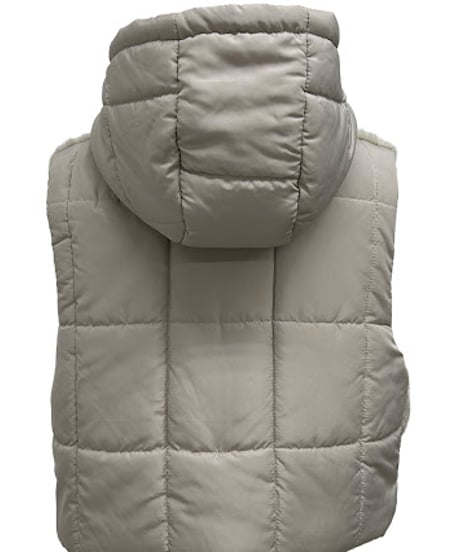 【ayane '26 winter collection】876814 エコファー×中綿ドッキングショートベスト