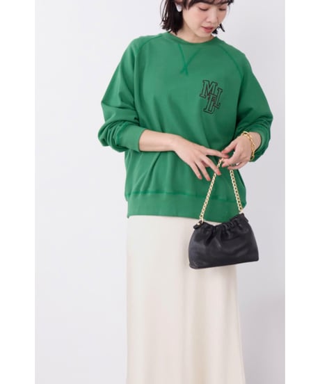 【MICA&DEAL】 0126309089 "MDL"フロッキーロゴプリントスウェット