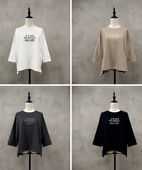 全国送料185円【siro de la bonte】R643208 message Tshirt（ｸﾞﾘｯﾀｰ）30/-highgage cotton