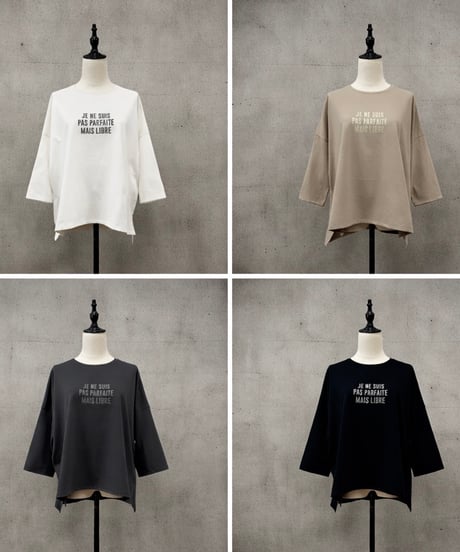 全国送料185円【siro de la bonte】R643208 message Tshirt（ｸﾞﾘｯﾀｰ）30/-highgage cotton