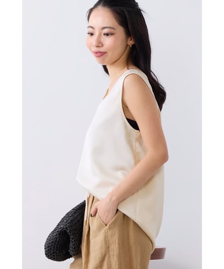 【MICA&DEAL】 0126201111 サテンタンクトップ
