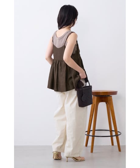 【MICA&DEAL】 0126203161 撥水-ワイドコクーンイージーパンツ