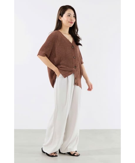 【MICA&DEAL】 0126208113 ペーパーヤーンニットカーディガン