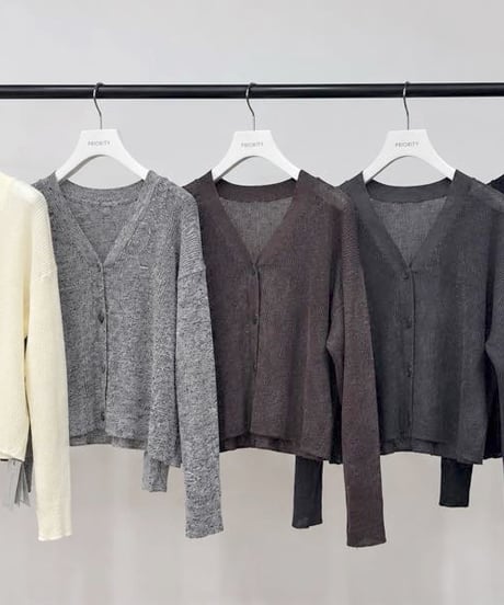 【PRIORITY | '27 Spring Collection】 シアーリブカーデ P71089KR／２月下旬から３月下旬発送予定