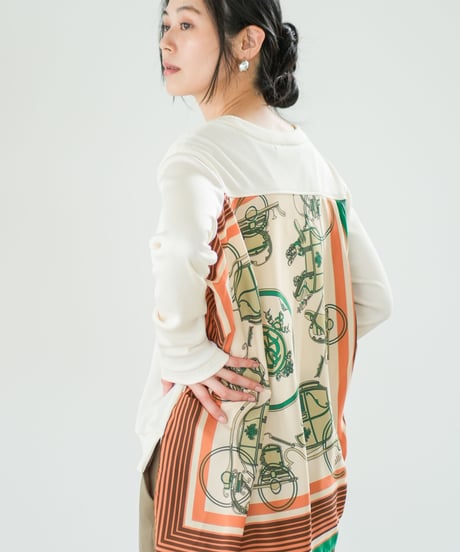 【Lallia Mu】 バックスカーフリブニットソー 2711544／2月上旬～2月中旬発送予定