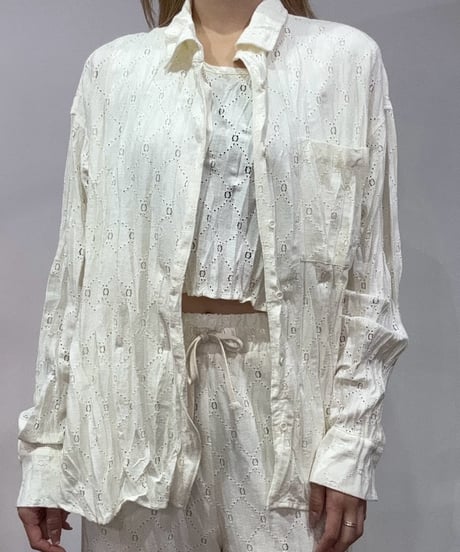 【PRIORITY | Pre-Order '27 Spring Collection】クリンクルレースシャツ P71004JT／1月中旬より発送予定