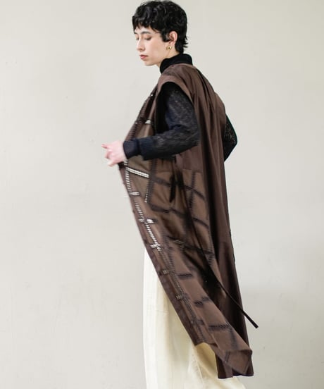 【Lallia Mu】2613374 クロッシェチェックパネルワンピース
