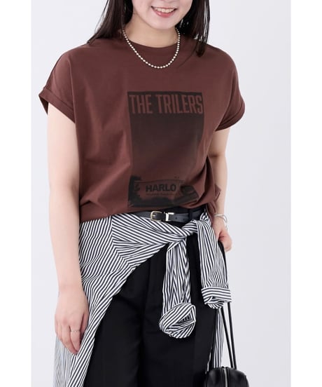 【MICA&DEAL】  0126209203 接触冷感-フォトプリントフレンチスリーブT-shirt