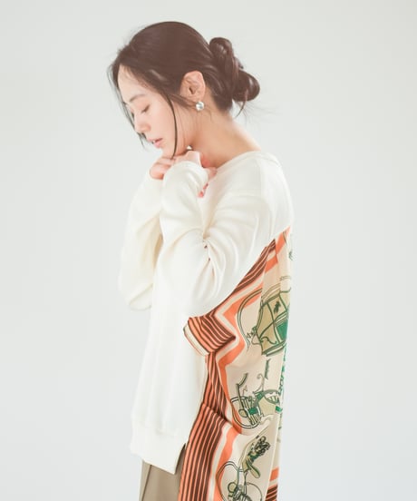 【Lallia Mu】 バックスカーフリブニットソー 2711544／2月上旬～2月中旬発送予定