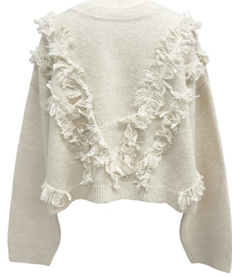 【ayane '26 winter collection】876834 フリンジニットカーディガン