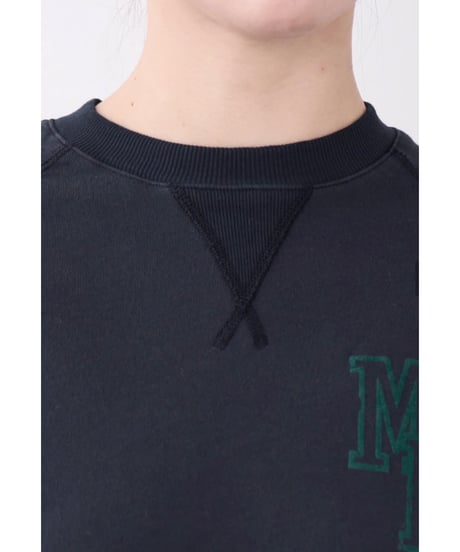 【MICA&DEAL】 0126309089 "MDL"フロッキーロゴプリントスウェット