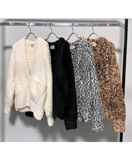 【MARGAUX VINTAGE 26AW】MG  KN - 26127 - A フェザーヤーンVカーディガン