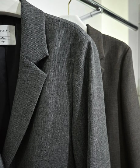 【cafune】 635403 tweed like double jacket