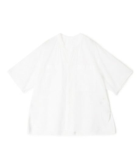 全国送料185円【MACPHEE】12-01-52-01503　ドビーストライプ チュニックブラウス