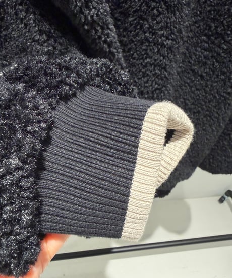 【ayane '26 winter collection】876816 ボア×中綿キルトノーカラーブルゾン
