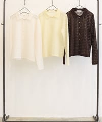 ⭐︎【LE MELANGE | '27 Spring Collection】STRETCH CHECK LACEカーディガン 8711101／２月中旬から３月上旬発送予定