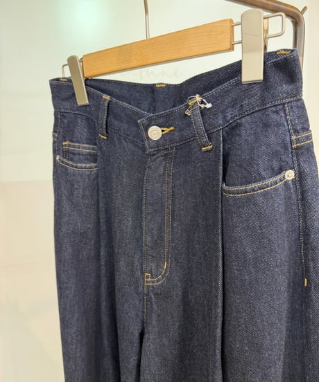 【cafune 27SS】 15631 10oz soft denim tuck pants