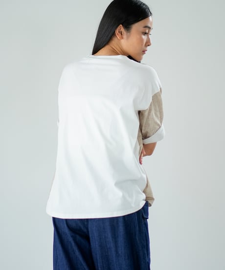 【Lallia Mu】 ファブリックプリントTシャツ 2711538／3月上旬～3月中旬発送予定