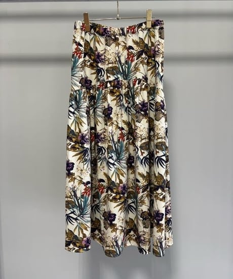 【MARGAUX VINTAGE | '27 Spring Collection】 ボタニカル柄スカート  SK 27012／1月下旬から2月中旬発送予定