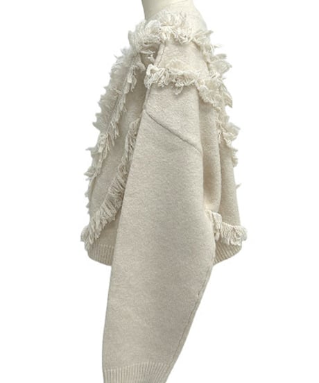 【ayane '26 winter collection】876834 フリンジニットカーディガン