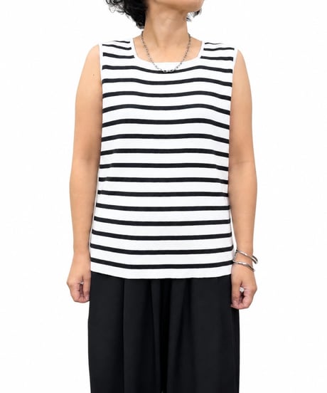 【siro de la bonte | '27 Spring Collection】 30s/2silketcotton 2way kami knit tank R613108
