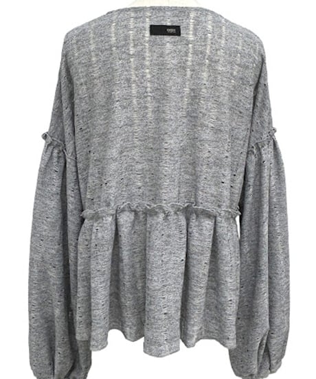 【ayane '26 winter collection】876832 ラダーニットペプラムブラウス