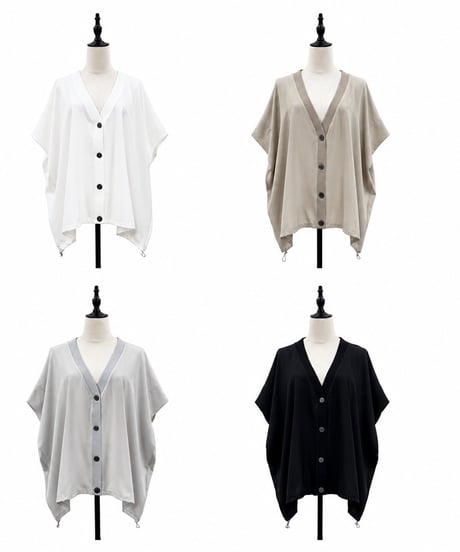【siro de la bonte | '27 Spring Collection】linen like hightwist tuck sleeve cardigan R713321