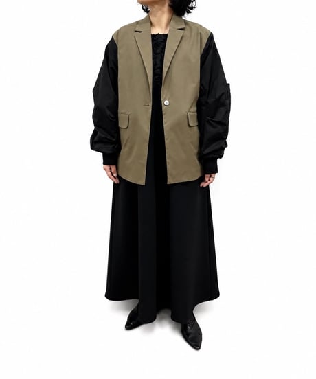 【siro de la bonte 26AW】R653313 solid twill docking tailored MA-1