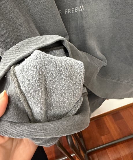 【LE MÉLANGE '26 winter collection】8651006 9.5OZ GARMENT DYED BACK FLEECE PILE 製品洗い