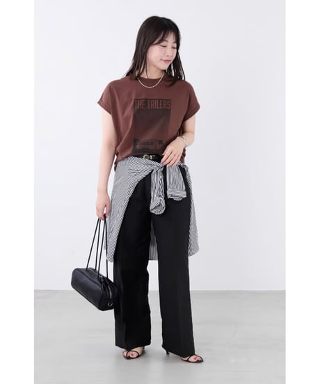 【MICA&DEAL】  0126209203 接触冷感-フォトプリントフレンチスリーブT-shirt